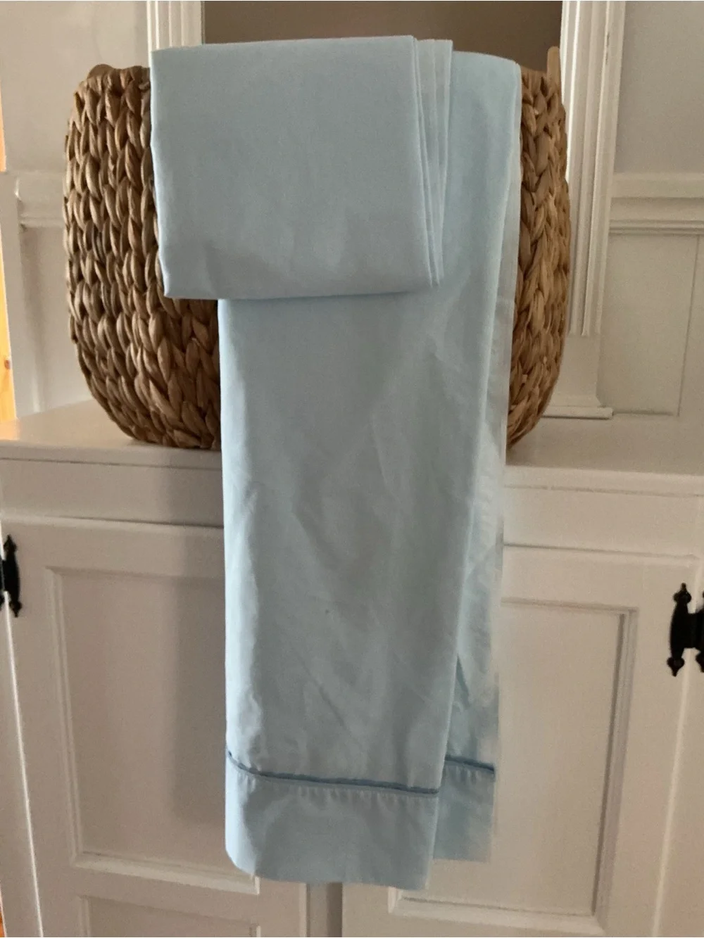 Vintage Sears Percale Baby Blue Flat Sheet